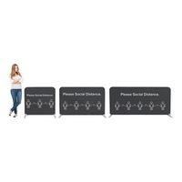 Système de gestion des files d'attente portable et léger pour événements, bannières de remplacement, barrières en vinyle imprimées avec graphiques personnalisés pour salons professionnels
