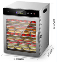 Aliments déshydratés à contrôle du temps les plus populaires à usage domestique commercial meilleur déshydrateur d'aliments à 12 couches bon marché