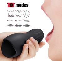 Männer-Masturbationsbecher mit Vibration, Realistische Form, Breiter Eingang, Tragbares Mini-Taschensextoy für Männer