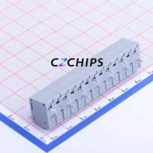 KF202-10.0-7P Spring Terminal Block Through hole Component (THT),P=10mm Connector 1x7P 10mm Gray 7P - Product Image 2
