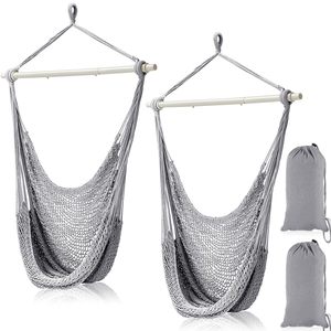 Hanging Rope Swing Large Macrame Hanging Chair Hanging <b>Hammock</b> Swing Chair With Tassel <b>Hammock</b> Chair - Product Image 4