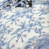 Vêtements pour enfants Voile Lacre Tissu Suisse Affninty Haute Qualité Personnalisé 3d Brodé Maille Dentelle 100% Polyester Durable