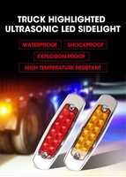 Système de feux de voiture RUTENSE couleur différente 12V 24V led lampe de marqueur latéral voiture frein camion feu de piste clignotant signal d'avertissement