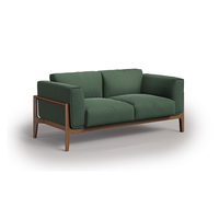 Canapé de bureau moderne de style américain contemporain, design luxueux, en cuir PU, deux places