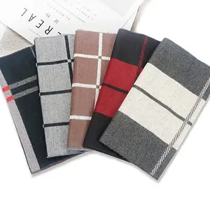 Factory Price Winter Business Men's Scarf Plaid Design Custom Scarf For Men