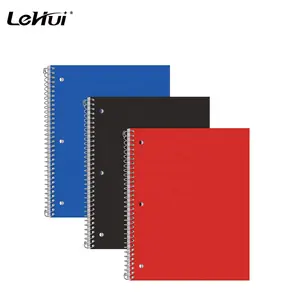 Lehui heißer Verkauf 100 Blatt 1 Poly Divider Pocket 9x11 Zoll 1 Thema Poly Notebooks mit College-Regel und verschiedenen Farb abdeckungen