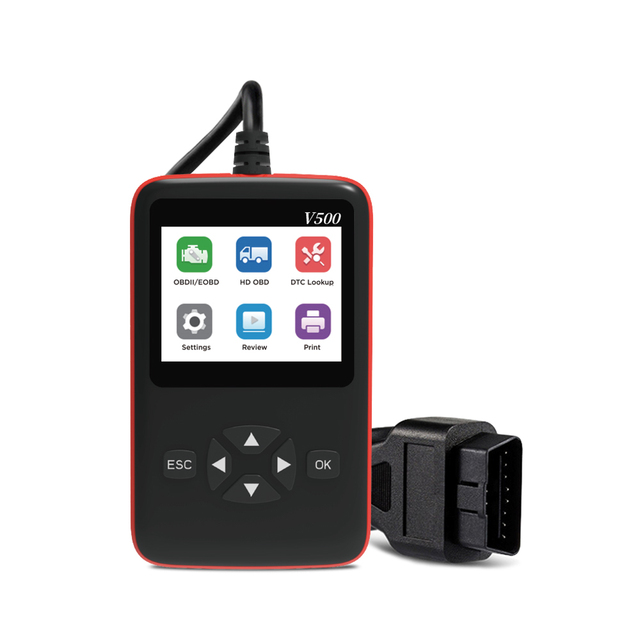 12V/24V V500 OBD 2 Engine J1939 J1587 J1708 Code Reader for Car Automotive Scanner for Truck ODB2 OBD2 Diagnostic Auto Tool