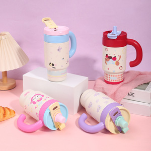 Mug isotherme double boisson Mega en acier inoxydable 316, grande capacité, avec paille, pour voyage et bureau - Product Image 3