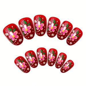 Uñas Postizas de Lujo con Diseño Moderno, Uñas Artificiales Personalizadas con Forma de Bailarina - Product Image 1