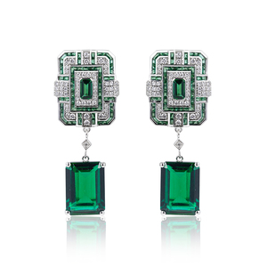 Pendientes de Diamantes de Oro Blanco de 18K MSE-863 de Messi Jewelry para Mujer - Product Image 1
