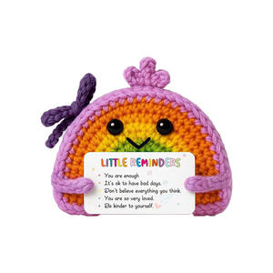 Yeni Pozitif Enerji El Örgüsü Kart Gökkuşağı Bebek El Örgüsü Yün Tığ İşi Bebek Bitmiş Ürün - Product Image 6