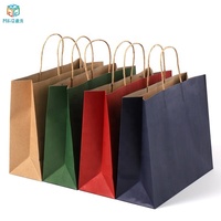 Sac en papier brun d'impression réutilisable de personnalisation d'usine sac en papier kraft d'emballage de restaurant sacs en papier personnalisés
