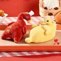 Poupée en peluche à thème alimentaire style cantonais, mini-burgers et frites, en coton PP et velours, mignonne, breloque pour sac d'école, porte-clés de voiture, pendentif de sac