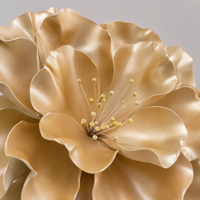 Grande sculpture florale géante en mousse EVA dorée faite à la main, idéale pour les mariages, Noël, les événements en centre commercial, les vitrines et la décoration – Vente en gros