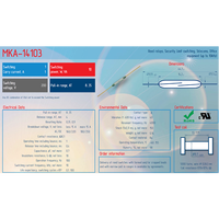14.2mm RMCIP MKA14103 AT26-30 Normalement Ouvert Interrupteurs à Lames Avec Enveloppe En Verre