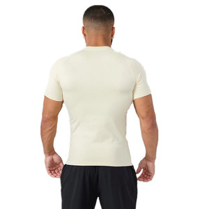 YOUNGAL T-shirt Sportiva da <span class=keywords><strong>Uomo</strong></span> a Maniche Corte, Aderente, Altamente Elastica, con Motivo a Lettere, in Tessuto Milk Silk - Product Image 4