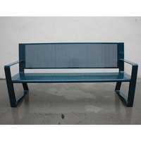 Revêtement en poudre en acier perforé extérieur jardin banquette banc meubles