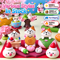 Figurines en résine chat cerisier Kawaii, oiseau Sakura, pyramide, ornements religieux de bureau, décoration esthétique pour chambre et table, ambiance chaleureuse