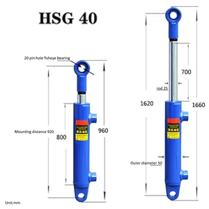 Low price double acting electro servo electric push rod ram linear hydraulic actuator