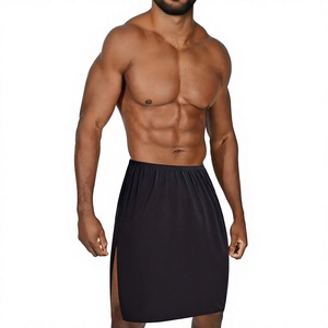 Pyjama Homme Noir Uni en Modal Écologique – Pantalon de Nuit Confortable Sans Besoin de Retirer les Sous-vêtements – Jupe-Pantalon - Product Image 3