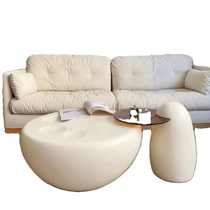 Elegante <span class=keywords><strong>Mesa</strong></span> <span class=keywords><strong>de</strong></span> <span class=keywords><strong>Centro</strong></span> <span class=keywords><strong>Extensible</strong></span> Estilo Crema con Diseño <span class=keywords><strong>de</strong></span> Garra <span class=keywords><strong>de</strong></span> Gato, Moderna, <span class=keywords><strong>Convertible</strong></span>, con Tapa <span class=keywords><strong>Elevable</strong></span>, Estilo Nórdico - Product Image 5