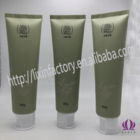 Tube cosmétique personnalisé OEM souple 100g en aluminium/plastique avec impression numérique, emballage LXD852, tube de dentifrice blanc à capuchon rabattable
