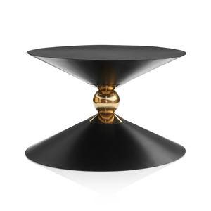 AK Table basse moderne en métal en laiton noir fini Table au design unique pour meubles de salon/meubles de décoration intérieure - Product Image 4
