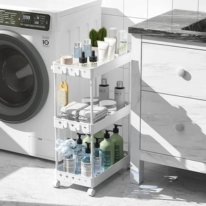 عربة تخزين متعددة الاستخدامات ذات 3 طوابق الأكثر شعبية لعام <span class=keywords><strong>2026</strong></span>، عربة تخزين نحيفة للمطبخ والحمام وغرفة المعيشة والمساحات الضيقة - Product Image 3