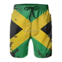 Shorts de bain pour hommes Jamaïque, shorts de plage à séchage rapide, maillot de bain avec drapeau jamaïcain