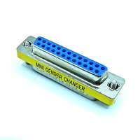 Adaptador cambiador de género Mini DB 25P macho a hembra tipo de conectores D-Sub