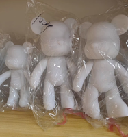 Figurine en vinyle blanc DIY Fluid Bear personnalisable pour peinture acrylique, vente en gros directe usine