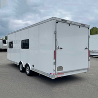 Bureau Conteneur Mobile sur Roues pour Chantier Extérieur de Construction, Caravane de Bureau