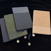 Carnet en cuir premium A5 à couverture rigide avec reliure cousue, pages à feuillement fluide, personnalisable, avec marque-page métallique