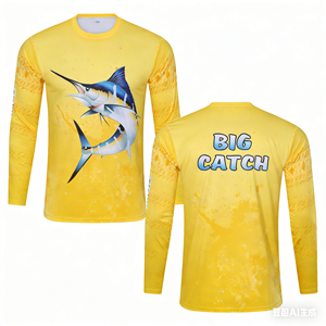 Magliette da Pesca Personalizzate a Maniche Lunghe in Tessuto Leggero ed Elastico, Colore/Design Personalizzabile, Basso MOQ per <span class=keywords><strong>Pescatori</strong></span>/Team - Product Image 6