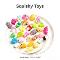 Mini jouets animaux squishy en PVC souple, emballés individuellement, boîte surprise, collection, à remontée lente, anti-stress, fidget, anxiété
