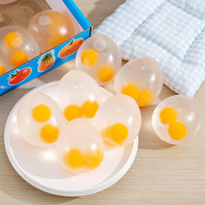 Juguete Antiestrés de <span class=keywords><strong>Huevo</strong></span> Doble Transparente de TPR, el Más Popular, con Rebotamiento Lento, Pegajoso, para Niños - Product Image 2