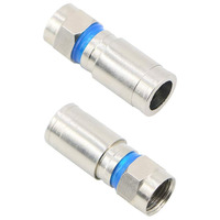 Compresión de RG6 conector F Coaxial adaptador de enchufe para TV vía satélite