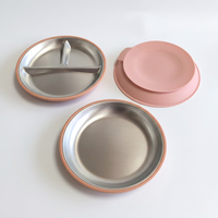 Nouveau Bol d'Alimentation Antidérapant pour Bébé en Acier Inoxydable 304, Assiette et Ensemble d'Alimentation pour Enfants, avec Ventouse en Silicone de Qualité Alimentaire - Vente Chaude 2026