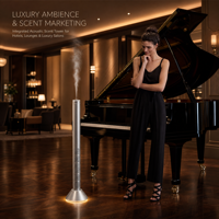 Diffuseur de parfum commercial de type tour, machine d'aromathérapie aux huiles essentielles pour hôtels avec contrôle Bluetooth et haut-parleur