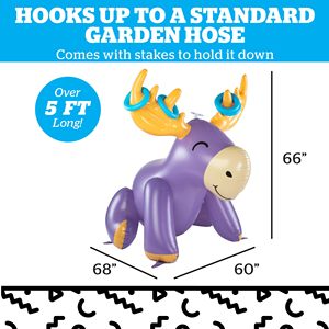 Nouveau jeu de lancer d'anneaux gonflable en forme de renne de 1,5 m pour enfants, jouet aquatique pour l'extérieur, idéal pour les fêtes estivales - Product Image 4