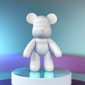 Ours en peluche DIY à peindre, taille 23 cm, ours fluide DIY, ours blanc, <span class=keywords><strong>peinture</strong></span> à l'huile <span class=keywords><strong>acrylique</strong></span>, ours en peluche à couler, jouet pour enfants - Product Image 5