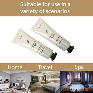Lot de 2 produits de bain pour hôtel 30 ml avec logo personnalisé : Ensemble shampoing et <span class=keywords><strong>gel</strong></span> douche marque privée – Articles de toilette de luxe pour hôtels et spas - Product Image 4
