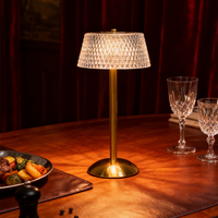 Lampe de chevet LED sans fil nordique, à piles, à intensité variable, avec capteur tactile, éclairage d'ambiance de luxe pour table à manger et mariage