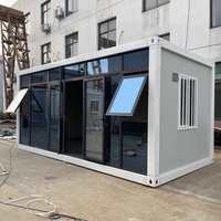 Casa Contenedor Blanca Prefabricada con Ventanas de Seguridad para Oficina en Obras de Construcción y Campamento Laboral