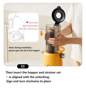 Vente en gros d'usine, extracteur de jus <span class=keywords><strong>lent</strong></span> à large ouverture 200W, facile à <span class=keywords><strong>nettoyer</strong></span> et à installer, extracteur de jus <span class=keywords><strong>lent</strong></span> à pression à froid pour appareils de cuisine - Product Image 4