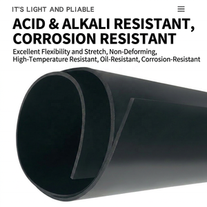 Custom Cut Black <b>CR</b> Rubber Sheet Industrial Use ROHS Certified Ozone Aging Resistant Smooth Surface Chemical Acid-Alkali Huoxi - Product Image 3