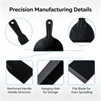 Kit de spatules triangulaires industrielles en plastique souple de tailles variées, outil de décollage de décalcomanies et de distribution de colle, pack de grattoirs multi-usages