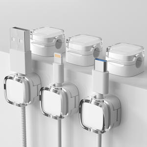 Clip de câble magnétique professionnel en plastique pour bureau et maison – Organisateur de câbles pratique - Product Image 6