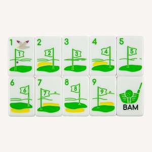 Jeu de Mahjong américain de luxe sur mesure en acrylique gravé, édition américaine avec design de chemises de golf - Product Image 3