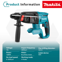 Marteau perforateur rotatif 3-en-1 pour la décoration intérieure, les projets d'ingénierie et le bricolage, marteau perforateur électrique sans fil Makitas